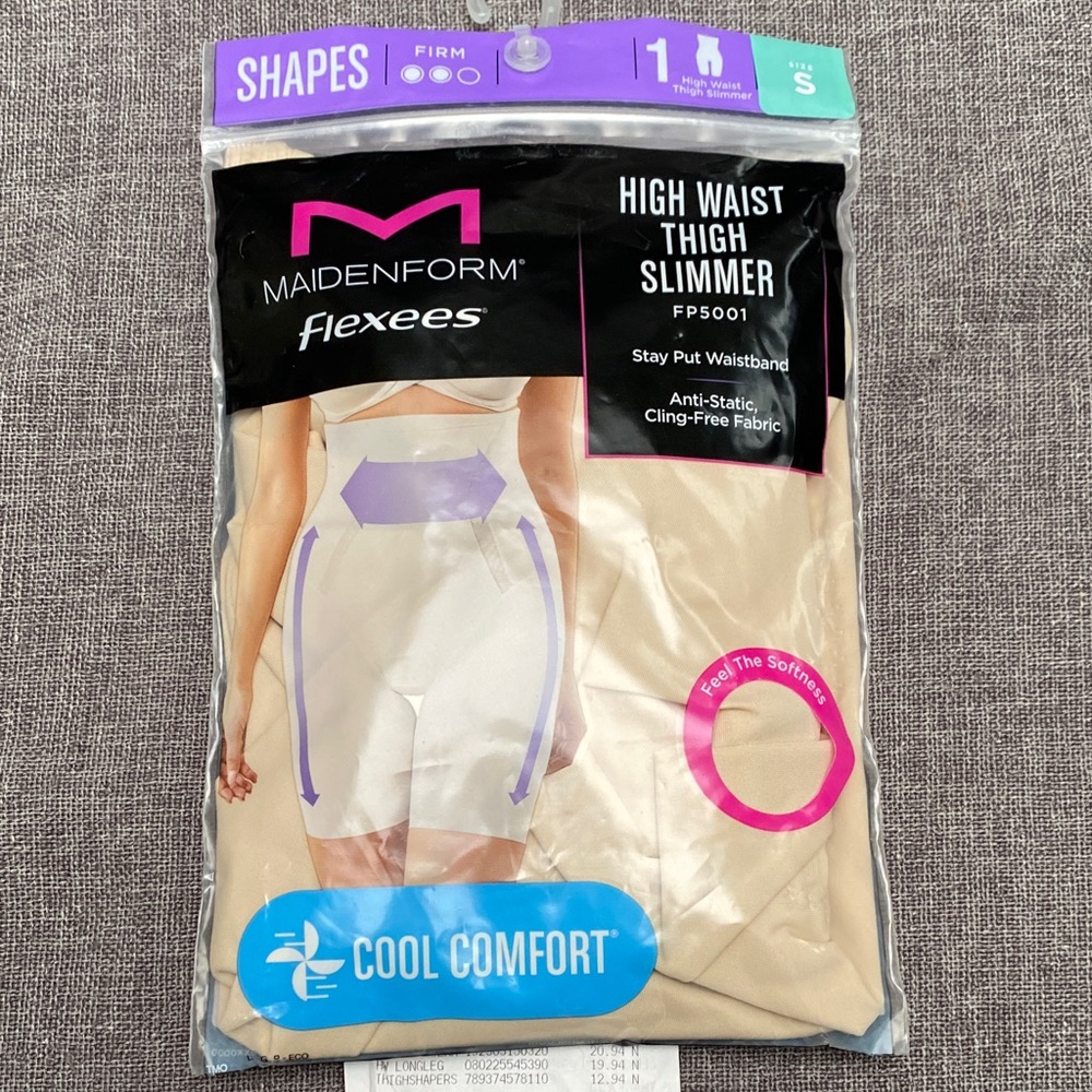 Maidenform Flexees High Waist Thigh Slimmer Sz S Firm FP5001 New